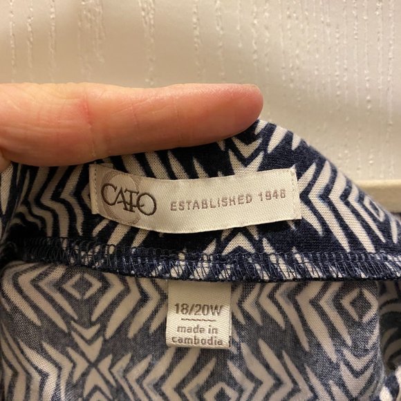 Cato Patterned Knee Length Skirt - Picture 2 of 2